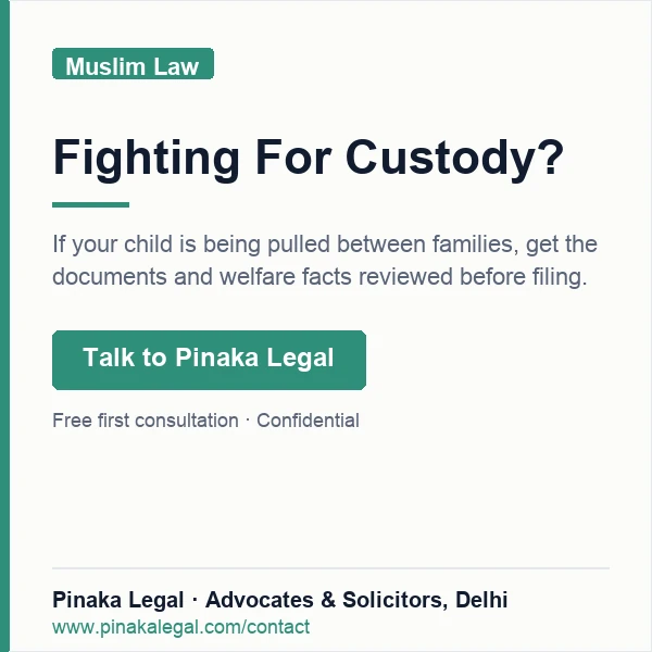 Get legal help from Pinaka Legal - Muslim Law experts in Delhi