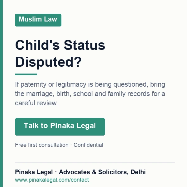 Get legal help from Pinaka Legal - Muslim Law experts in Delhi