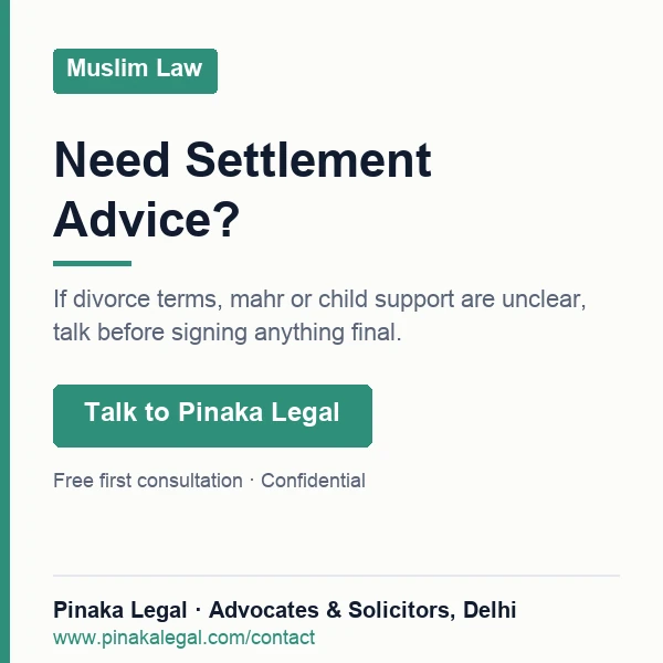 Get legal help from Pinaka Legal - Muslim Law experts in Delhi